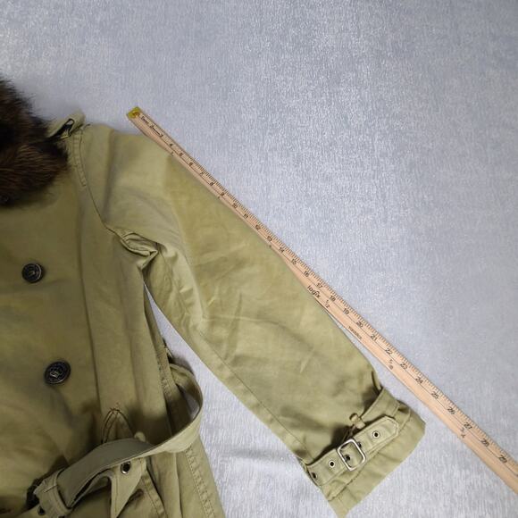 Z Brand Vintage double breasted trench coat Socal USA beige Size Large Old Money - Picture 6 of 14